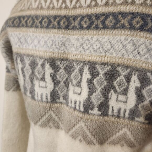 Aly Marka Alpaca Wool Fuzzy Sweater Women's M - Picture 8 of 9
